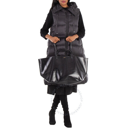 Cahu, Pratique Medium Black-Orange Pvc Canvas Tote