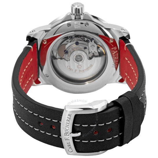 كارل ف. بوخرير، ساعة باترافي أوتوماتيكية للرجال بمينا أسود