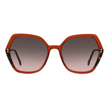 Brown Pink Shaded Geometric Ladies Sunglasses