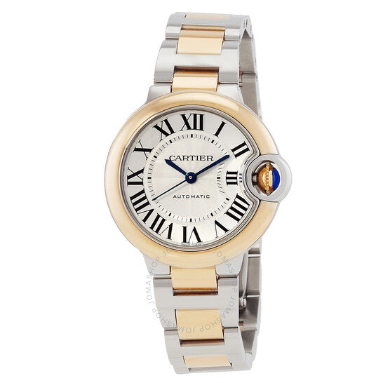 Cartier, Ballon Bleu 33mm Automatic Silver Dial Ladies Watch