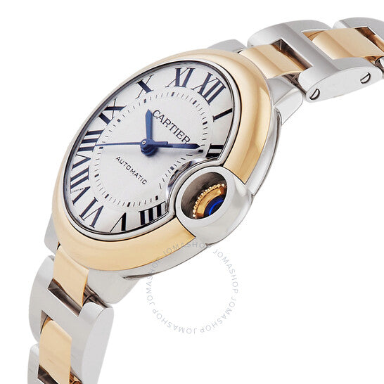 Cartier, Ballon Bleu 33mm Automatic Silver Dial Ladies Watch