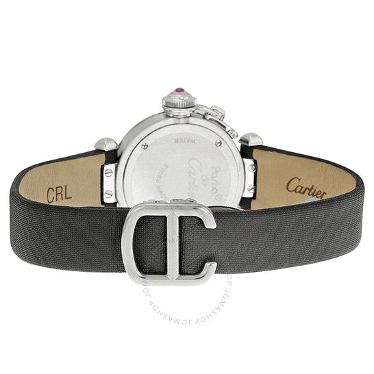 Cartier, Miss Pasha Pink Dial Grey Satin Ladies Watch