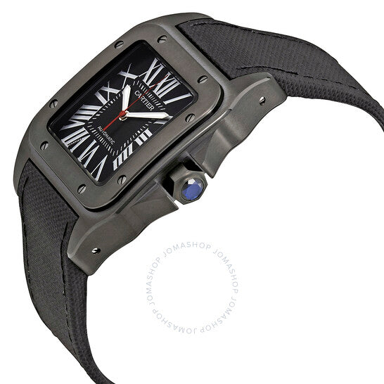 Cartier, Santos Automatic Black Dial Men's Watch