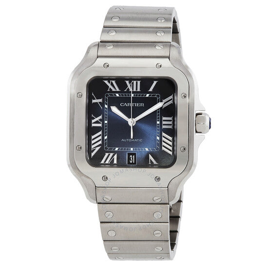 Cartier, Santos Large Model Automatic Blue Dial Men's Watch