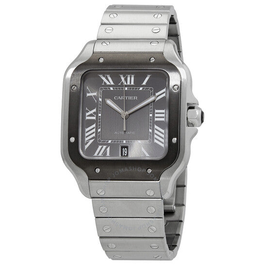 Cartier, Santos Large Model Automatic Grey Dial Men's Watch