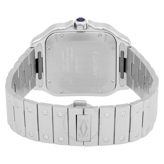 Cartier, Santos Large Model Silvered Opaline Dial Men's Watch