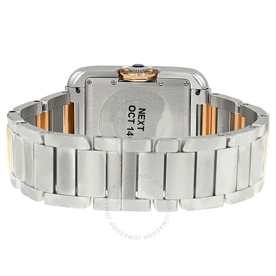 ساعة كارتييه تانك أنجليز أوتوماتيكية للسيدات بمينا فضي