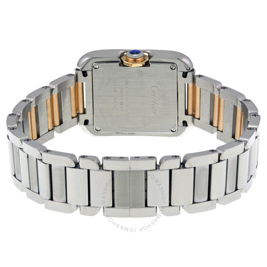 ساعة كارتييه تانك أنجليز النسائية بمينا فضي