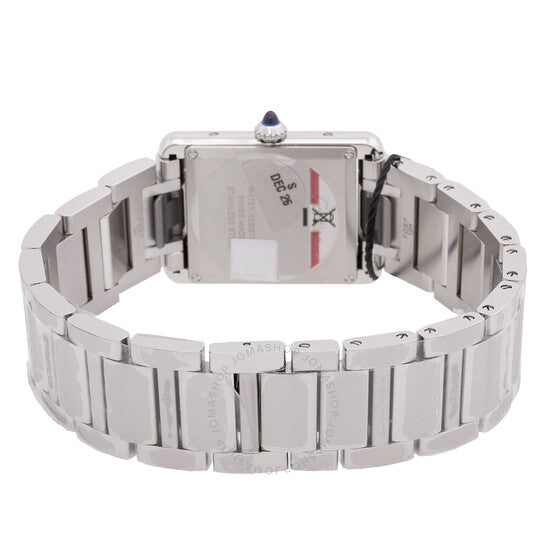 ساعة كارتييه تانك ماست كوارتز للنساء بمينا فضي