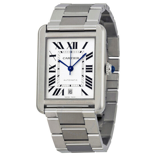 Cartier, Tank Solo XL Automatic Silver Dial Men's Watch