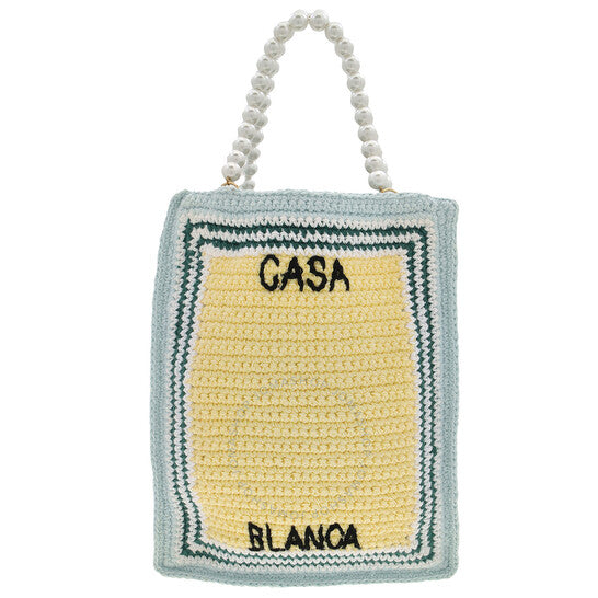 Casablanca, Crochet Tote Bag With Embroidered Logo