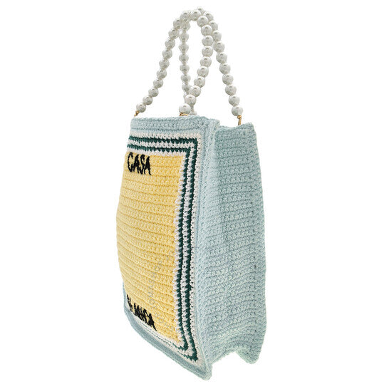 Casablanca, Crochet Tote Bag With Embroidered Logo