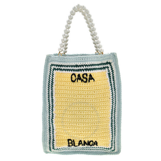 Casablanca, Crochet Tote Bag With Embroidered Logo