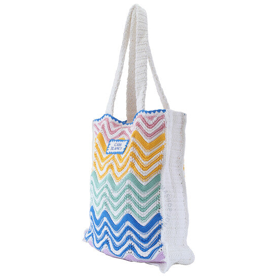 Casablanca, Ladies Gradient Wave Crochet Tote Bag