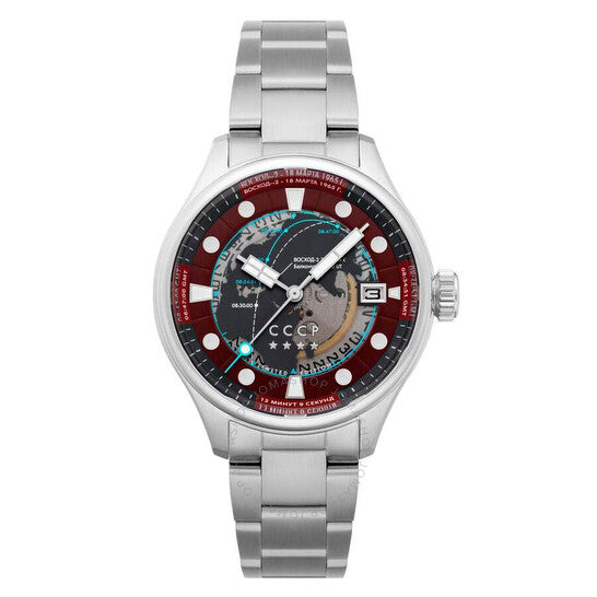 Cccp, Leonov Automatic Red Dial Men's Watch