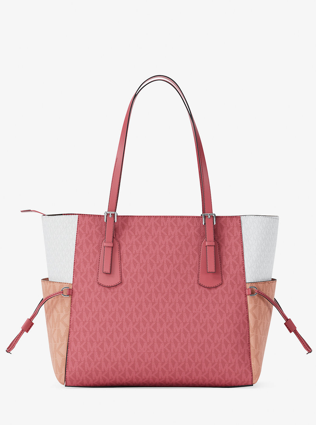 voyager large color-block signature logo tote bag