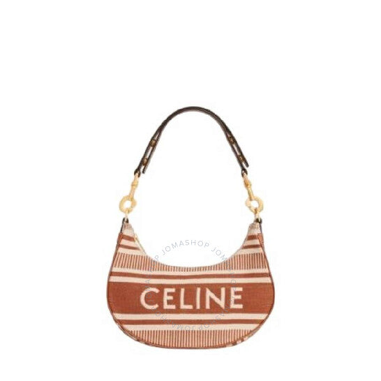 Celine, Ava Strap Bag In Striped Textile