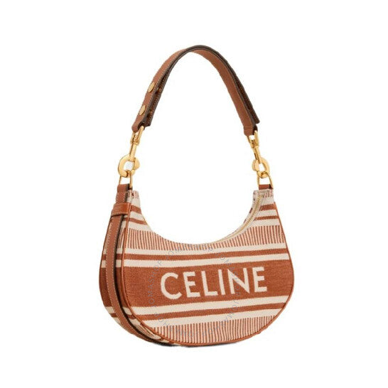Celine, Ava Strap Bag In Striped Textile