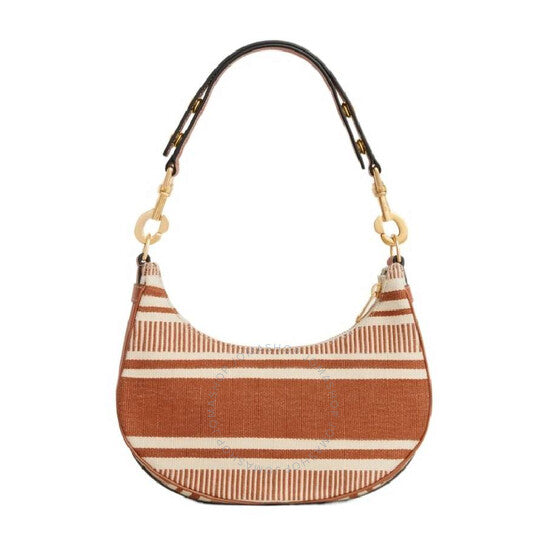 Celine, Ava Strap Bag In Striped Textile