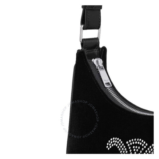 Celine, Ava Triomphe Strass Velvet Shoulder Bag