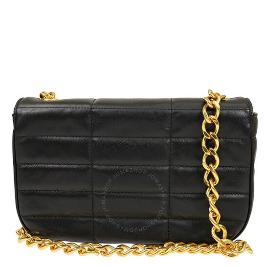 Celine, Chain Shoulder Bag In Quilted Goatskin - Black