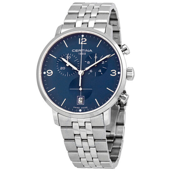 Certina, DS Caimano Chronograph Quartz Blue Dial Watch