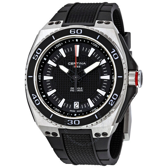 Certina, DS Eagle Black Dial Black Rubber Men's Watch