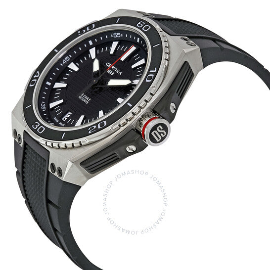 Certina, DS Eagle Black Dial Black Rubber Men's Watch