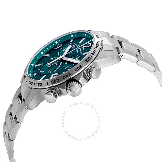 ساعة سيرتينا دي إس بوديوم كرونوغراف للرجال بمينا أخضر