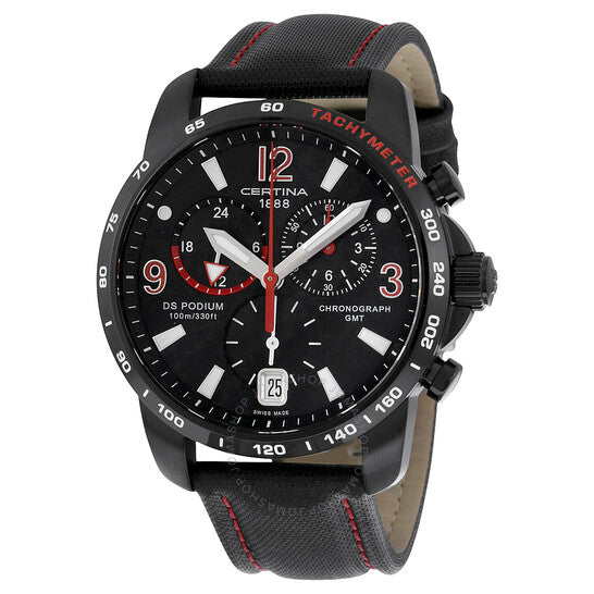 Certina, DS Podium GMT Black Dial Men's Watch C0016391605702