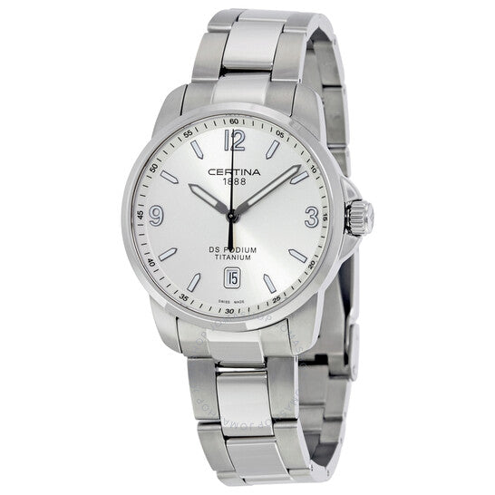 Certina, DS Podium Silver Dial Titanium Men's Watch C0014104403700