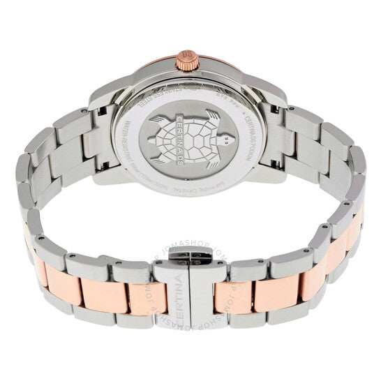 ساعة Certina DS Podium للسيدات بمينا فضي ثنائي اللون