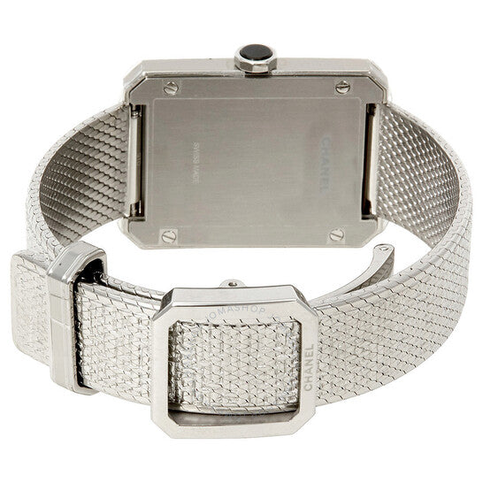 شانيل، ساعة نسائية بقرص أسود منقوش بنقشة بوي فريند