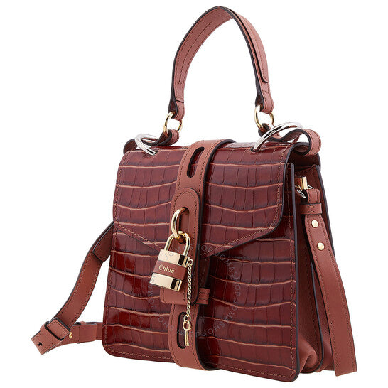 Chloé, Crocodile Embossed Small Aby Day Shoulder Bag