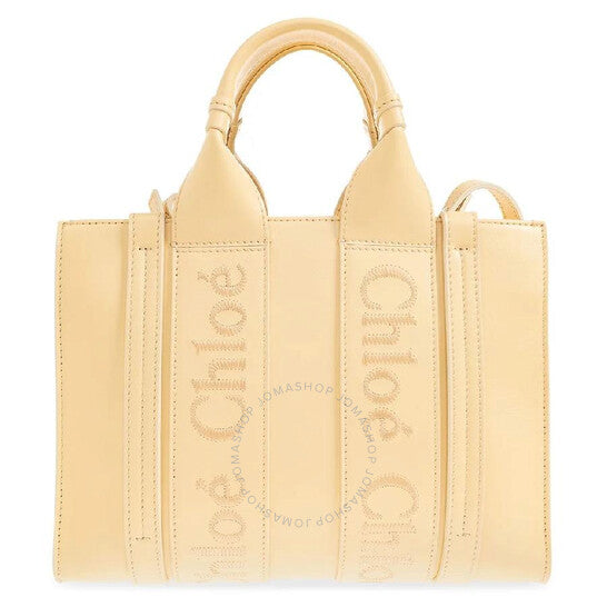 Chloé, Woody Small Logo Embroidered Leather Tote