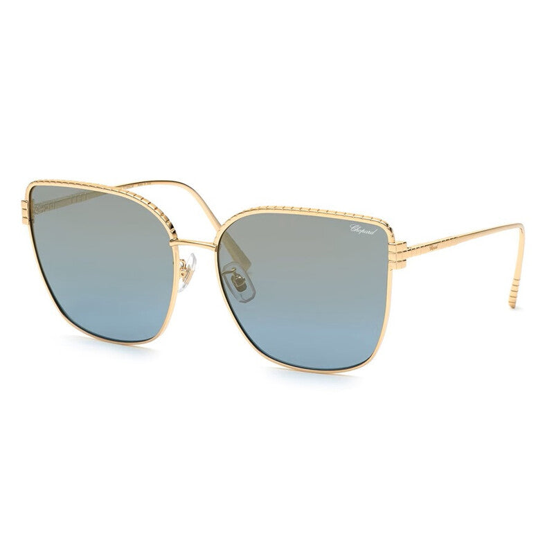 Blue Gold Mirror Butterfly Ladies Sunglasses