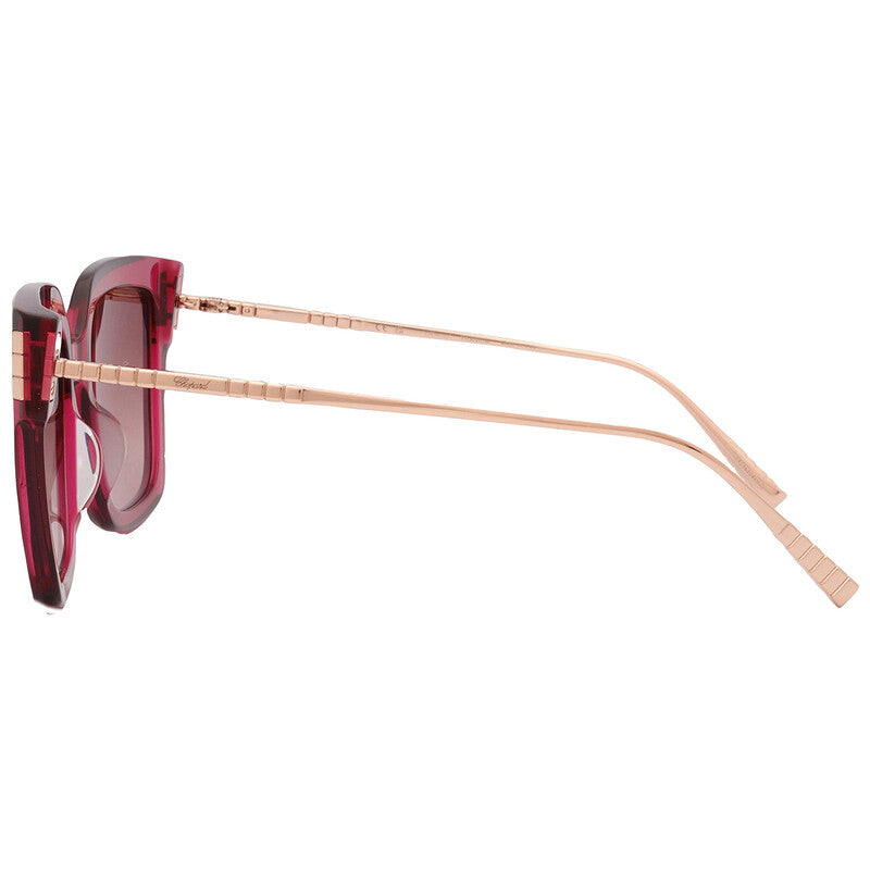 Brown Pink Gradient Square Ladies Sunglasses