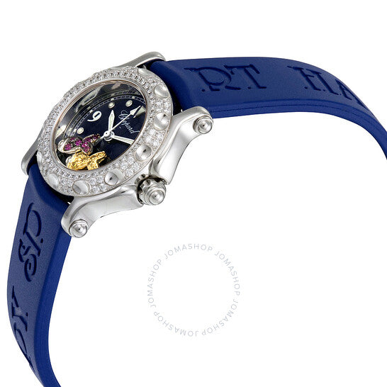 Chopard, Happy Fish Blue Dial Blue Leather Ladies Watch