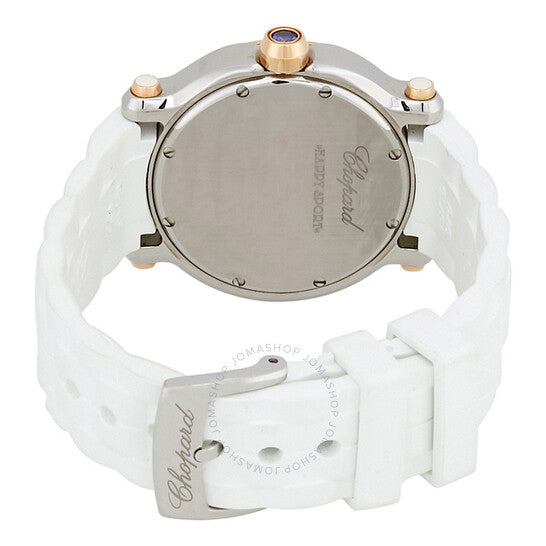 Chopard, Happy Sport Silvertone Guilloche Dial Ladies Watch