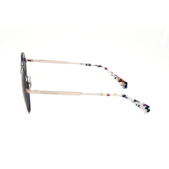 Ladies Gold Tone Round Sunglasses