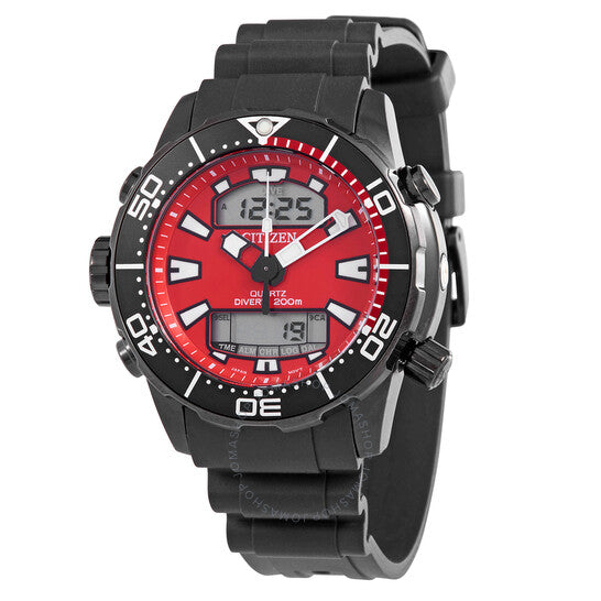 Citizen, Alarm Chronograph Quartz Analog-Digital Red Dial Men's Watch