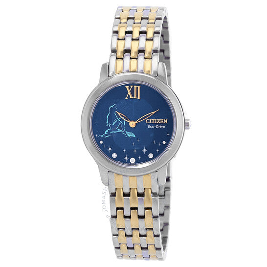 Citizen, Ariel Diamond Disney Princess Blue Dial Ladies Watch