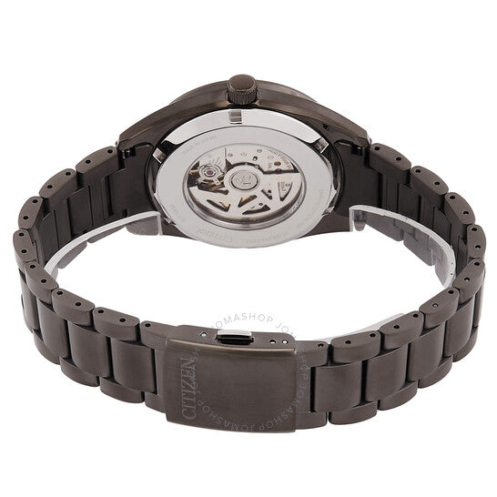 ساعة سيتيزن أوتوماتيكية للرجال بمينا أسود