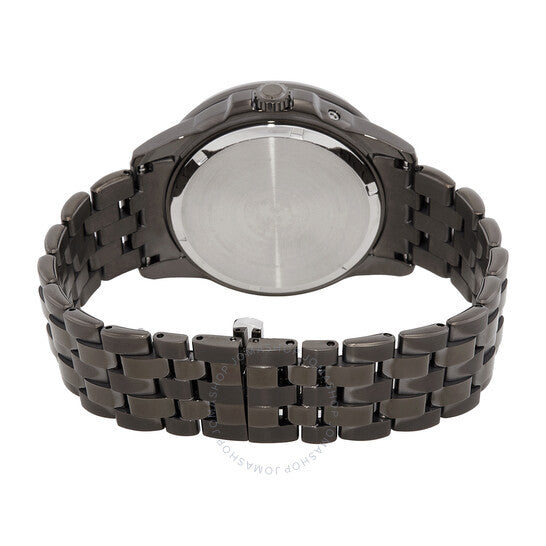 ساعة سيتيزن كاليندير متعددة الوظائف للرجال بمينا أسود مطلية باللون الأسود