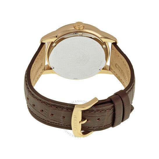 Citizen, Dress Eco-Drive Black Dial Brown Leather Men's Watch