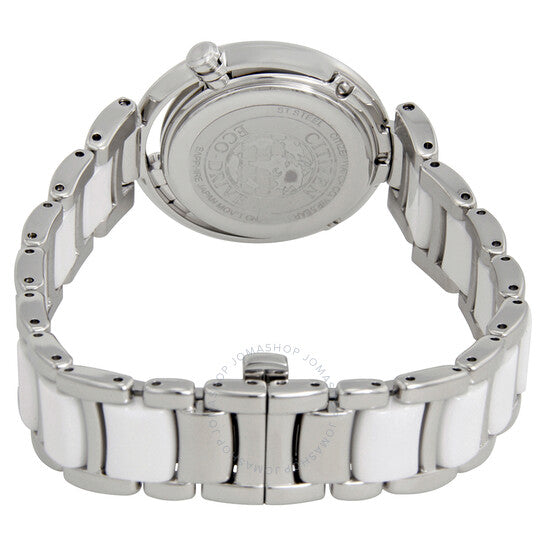 ساعة سيتيزن L صن رايز للسيدات بمينا أبيض مرصع بالألماس