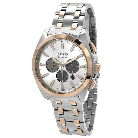 Citizen, Peyten Chronograph Eco-Drive Silver Dial Two-Tone Men's Watch
