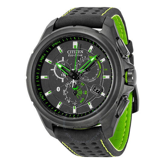 Citizen, Proximity Eco Drive Black Dial Leather Men's Watch