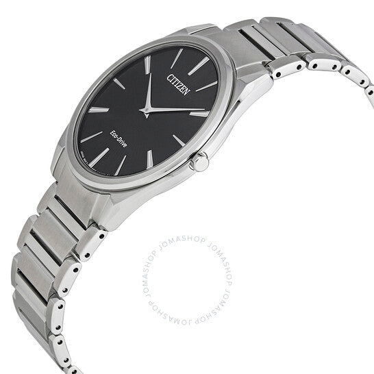 Citizen, Stiletto Eco-Drive Black Dial Stainless Steel Men's Watch