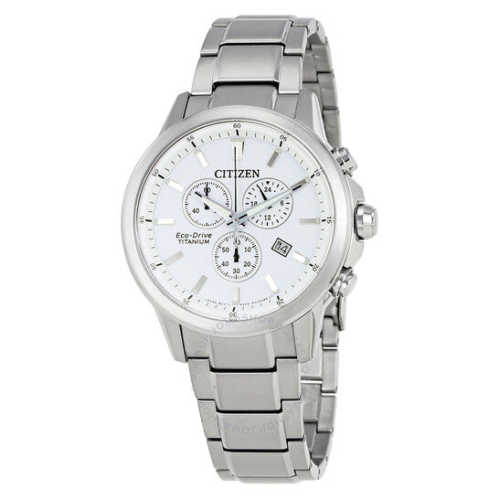 Citizen, TI + IP Chronograph Silver Dial Men's Watch